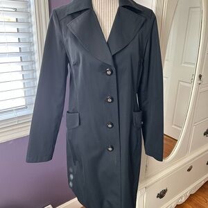 Michael Kors Elegant Black Trench Coat